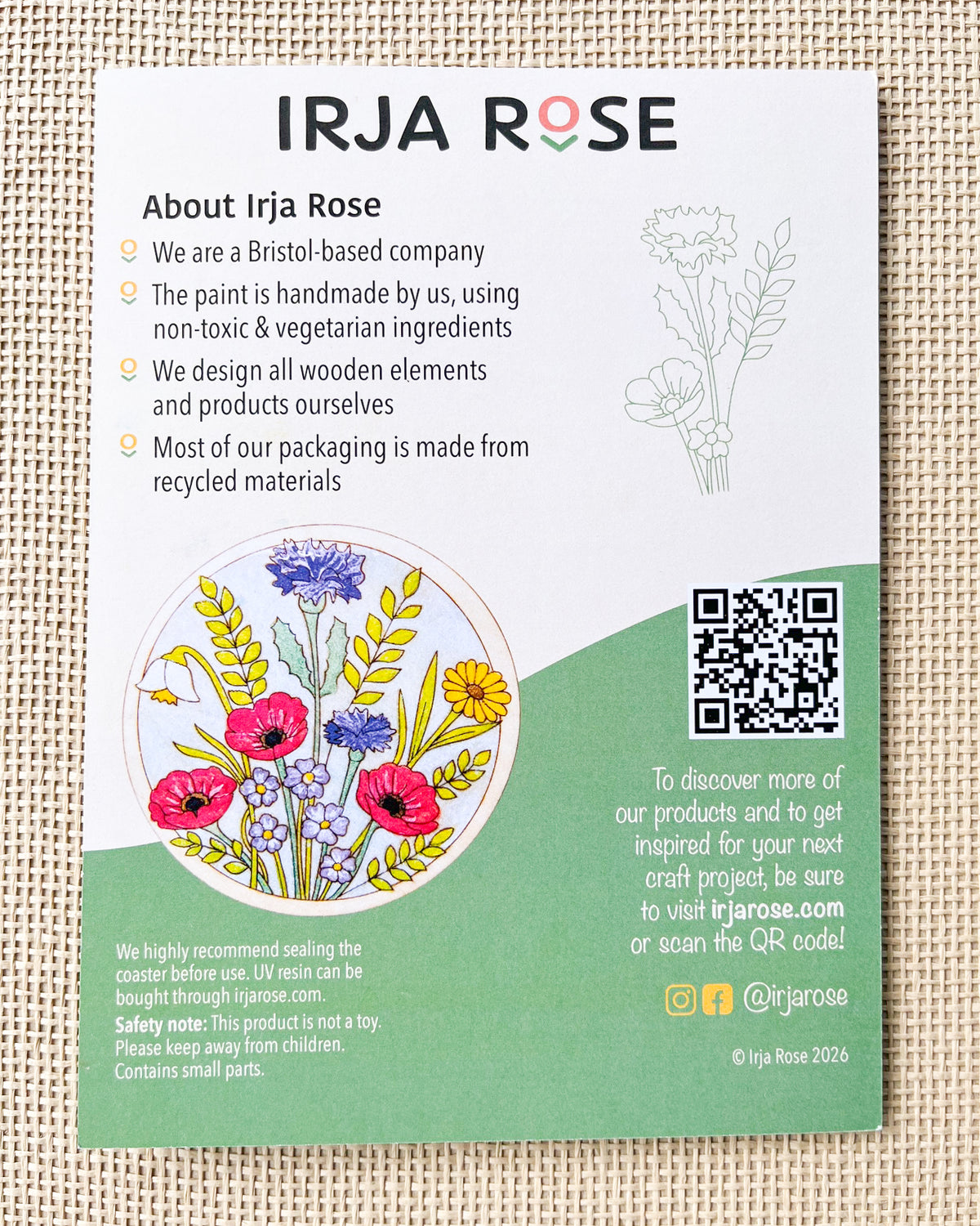 Individual Coaster Kit — Flower Meadow