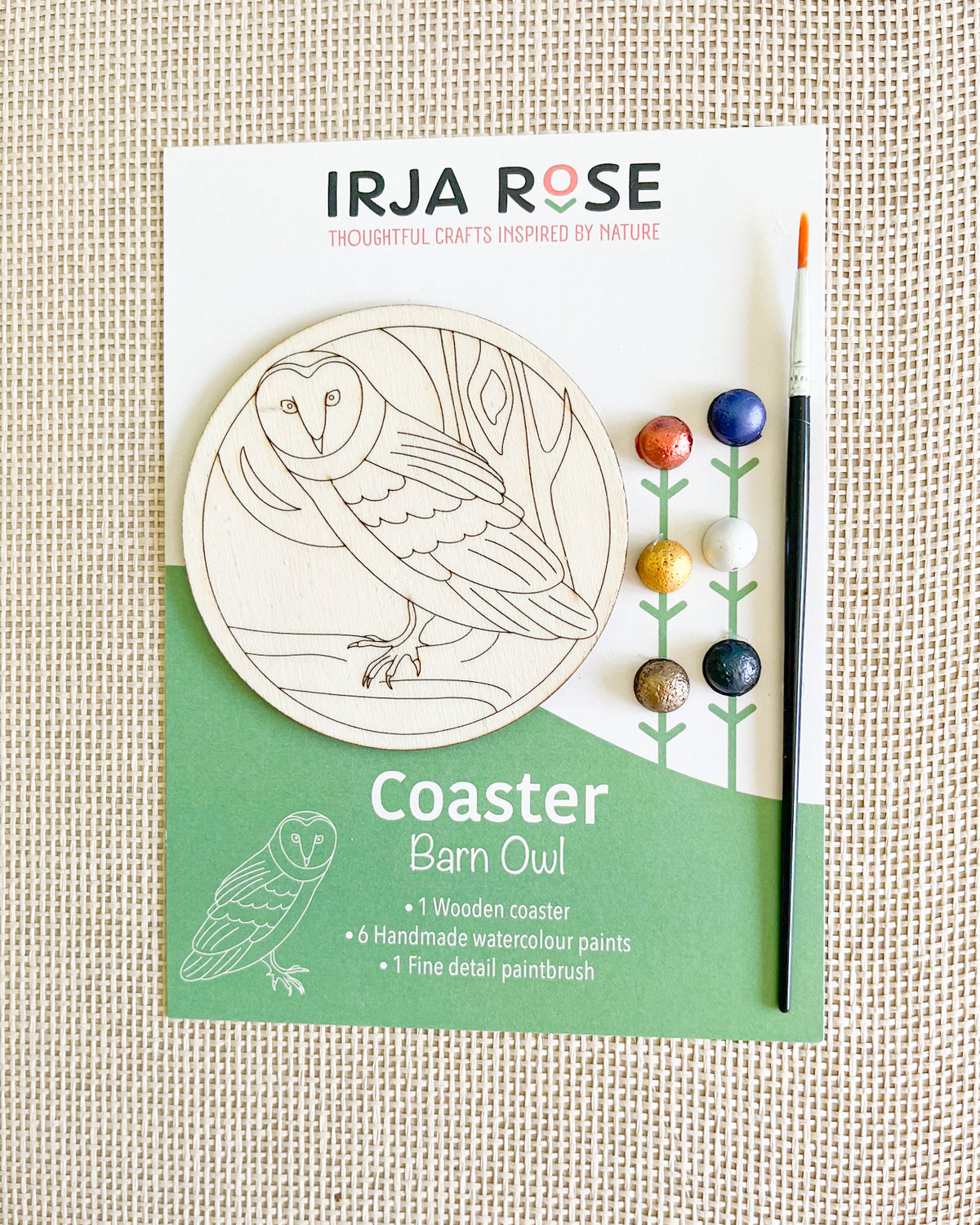 Individual Coaster Kit — Barn Owl