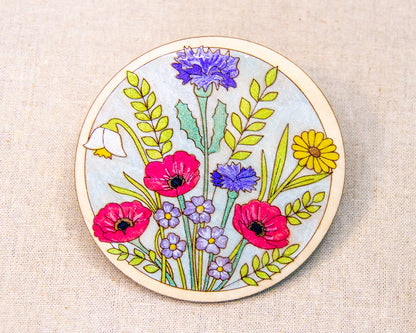 Individual Coaster Kit — Flower Meadow