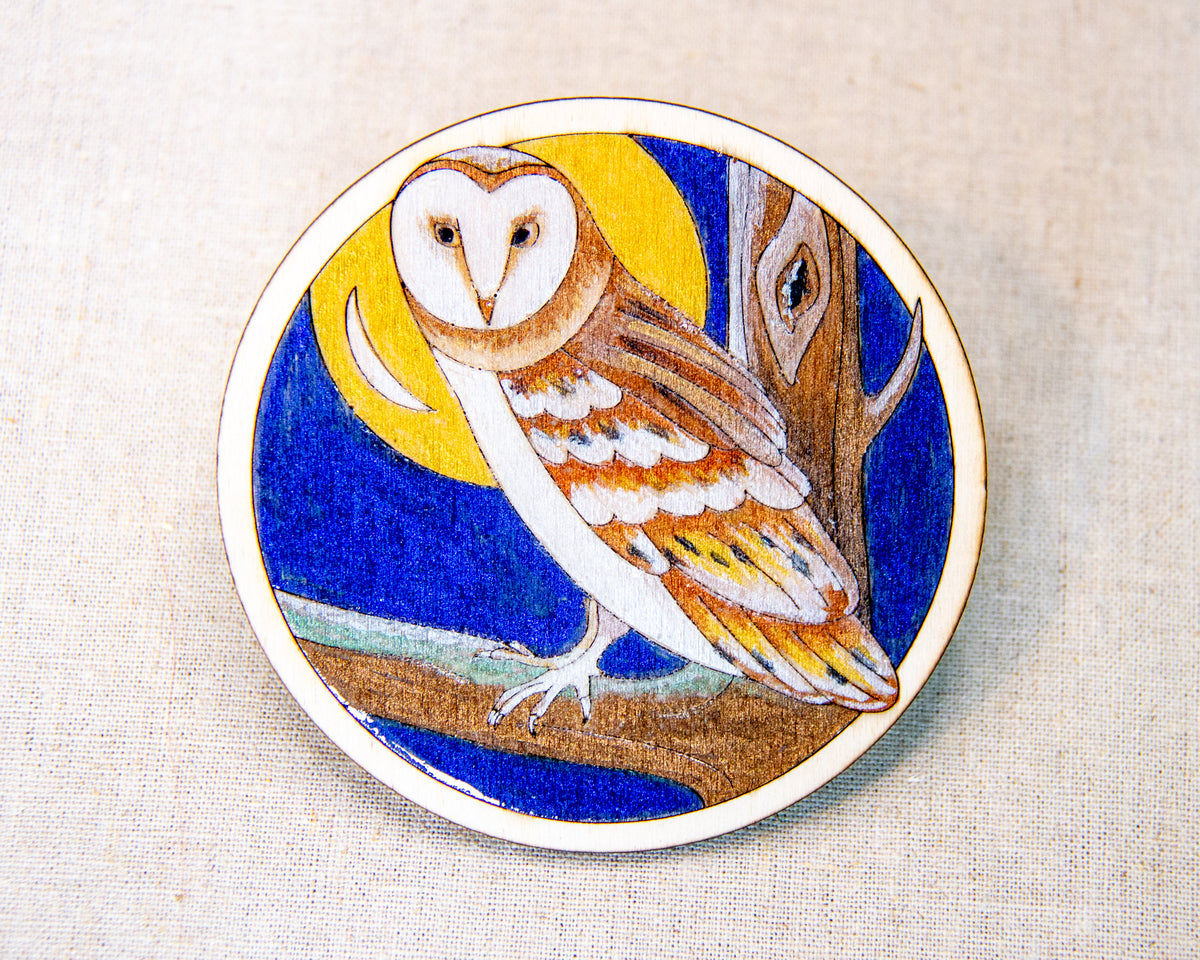 Individual Coaster Kit — Barn Owl
